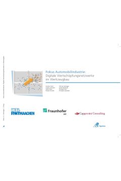 Fokus Automobilindustrie: Digitale Wertschöpfungsnetzwerke im Werkzeugbau