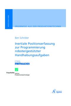 Inertiale Positionserfassung zur Programmierung robotergestützter Handhabungsaufgaben