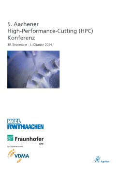 5. Aachener High-Performance-Cutting (HPC) Konferenz